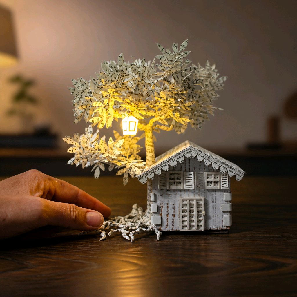 MalenaValcarcel's tweet photo. Whimsical House Sculpture with LED Light, Book Paper Tree, Cottagecore Decor, Bookshelf Art
https://t.co/w97Y38S7Wp https://t.co/AKi8DwTAyT