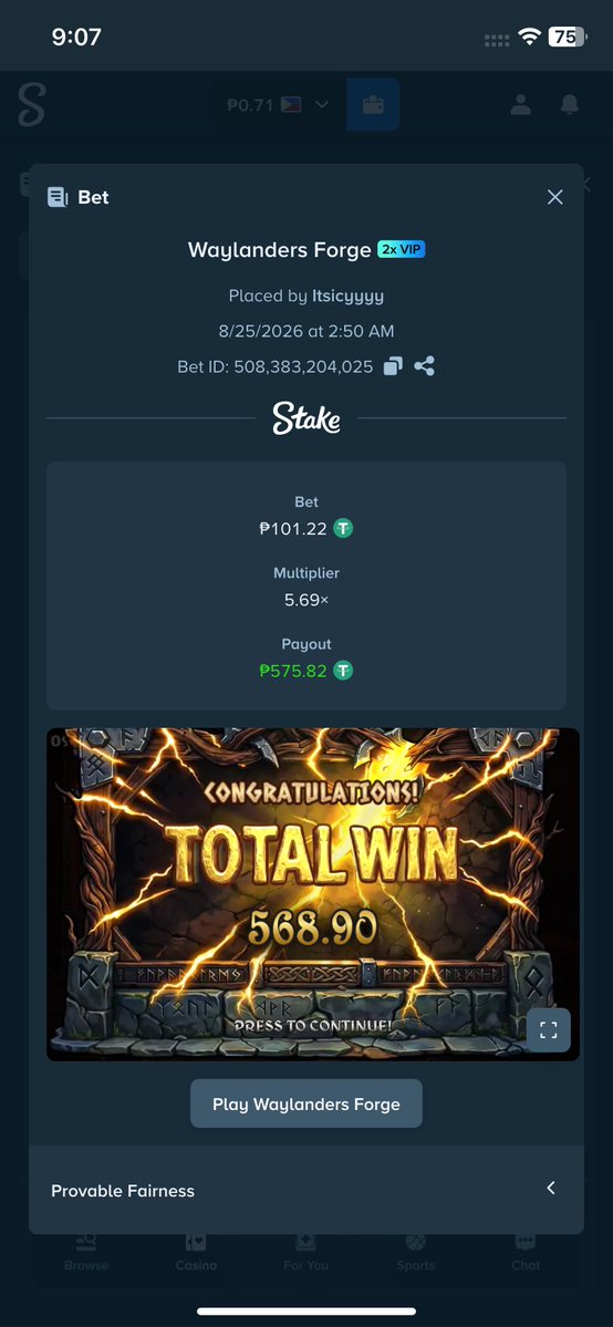 luckbyicy's tweet photo. @ValkyrieXStudio I actually tried Waylanders Forge, and I’ve played it a few times but I haven’t experienced a massive win yet. But Waylanders Forge is my favorite slot @ValkyrieXStudio . Hoping to turn things around and finally catch a big W! 🤯

Retweeted ✔️
Stake: 𝗜𝘁𝘀𝗶𝗰𝘆𝘆𝘆𝘆 https://t.co/raCmJSXoBC