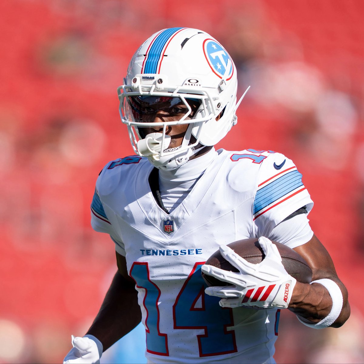 impactfbdata's tweet photo. The only rookie WRs since 2016 with > 20.00% of their routes out wide, a YPRR > 2.00, and a contested catch rate > 50.00% in the first four weeks of the season.. (min. 10 targets).. 

🔘 2026: Carnell Tate, Titans
🔘 2024: Brian Thomas Jr, Jaguars 
🔘 2023: Marvin Mims Jr, Broncos
🔘 2020: Justin Jefferson, Vikings
🔘 2018: Calvin Ridley, Falcons
🔘 2017: Cooper Kupp, Rams
🔘 2016: Tyreek Hill, Chiefs

Titans WR Carnell Tate (WR1-Tier 1/Bluechip) has been amongst the most efficient rookie WRs through a month that we’ve seen in years.. 📈