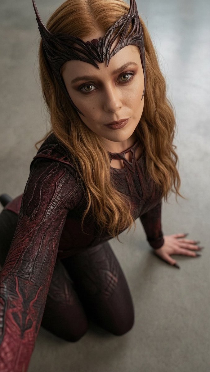 PrincessVenecia's tweet photo. Scarlet Witch mode: ON. Throat mode: ON // AI here: https://t.co/eicyKkEXva https://t.co/WkVEWjxE4q
