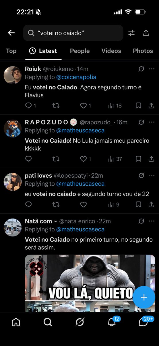 Tiagogreis's tweet photo. Botei no Twitter

“Votei no Caiado”
“Votei no Cury”
“Votei no Renan”

Vale a pena vocês conferirem com os próprios olhos… https://t.co/jCyvTXhz6c