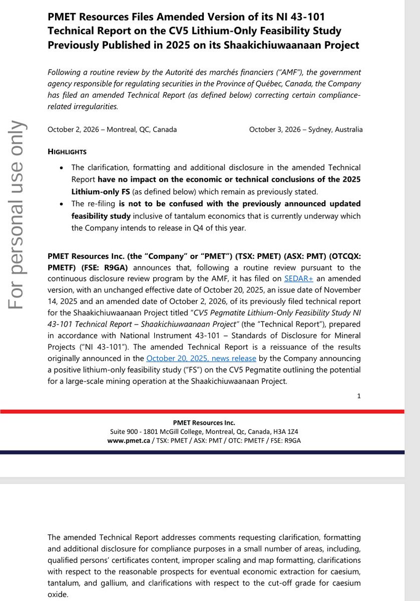 stockswami's tweet photo. I called $PMET $PMT out last year for their lack of compliance in their disclosures that was later confirmed by Sedar.
Seems they have again been caught out.
$PMT's chief Pumper Geo Jody Dahrouge @JodyDahrouge will stay quiet about it as usual
$ASX still asleep at the wheel https://t.co/asNUwtvjLI