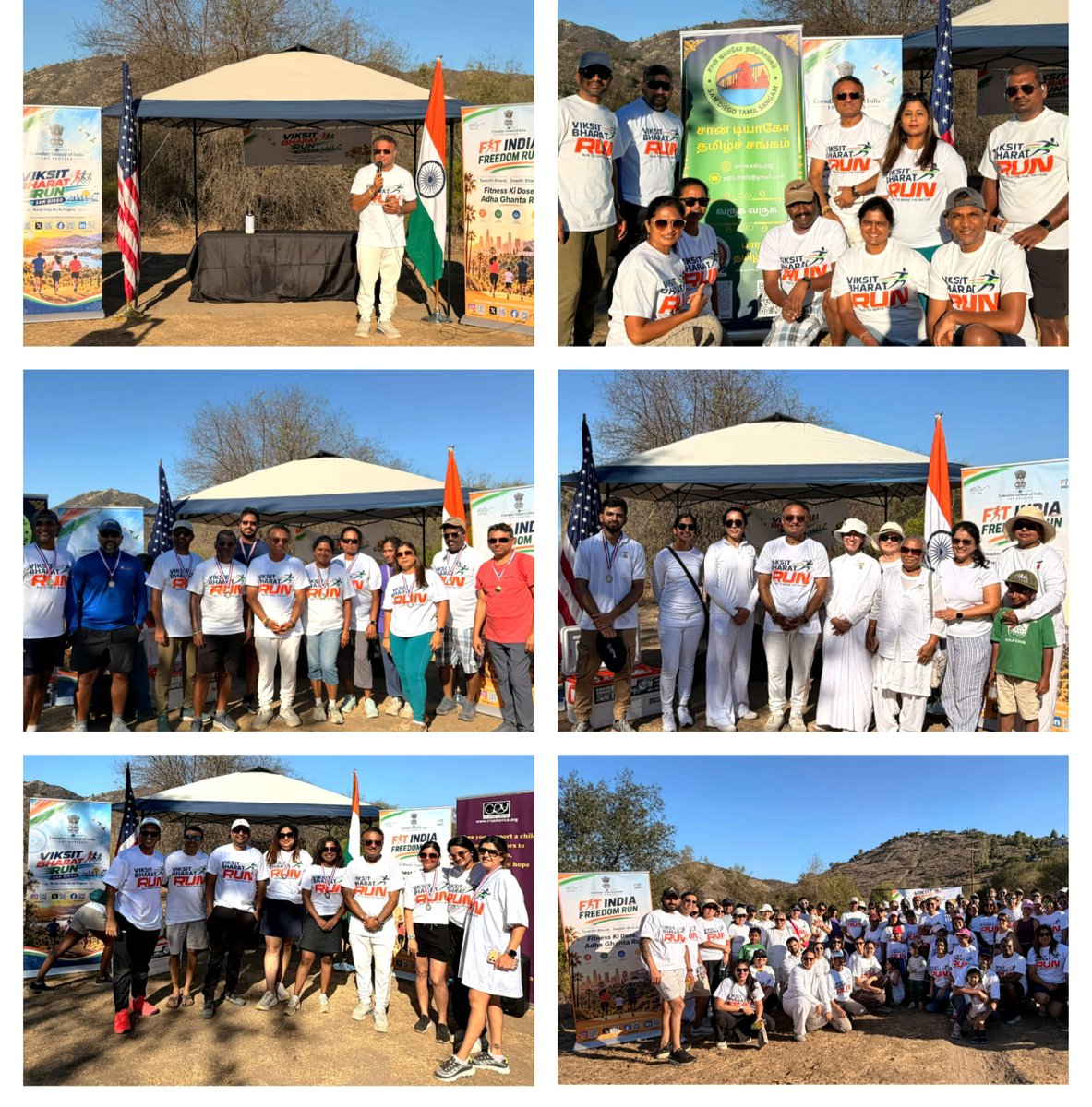 CGILosAngeles's tweet photo. In an event co organized by the Consulate General of India in Los Angeles and CRY San Diego, CG @drkjsrini inaugurated the “Viksit Bharat Run 2026” at Lake Hodges, Escondido near San Diego bringing together over 150 members of the Indian Diaspora including enthusiastic young runners & senior participants and across all age groups, for a morning reflecting the spirit of “Viksit Bharat 2047.” CG urged the participants to actively work together in that direction and contribute to India.

@MEAIndia @IndianEmbassyUS @IndianDiplomacy @diaspora_india @drkjsrini @YASMinistry @mybharatgov @FitIndiaOff @IndiaAbroad_ @IndiaCurrents @indiawestnews @indicanews1 @TeluguTimesNews @NRIPulse @nritonri @yoindiatv @tvasianetwork @newsindia5 @ambazaarmag @american_desi #SDIndian #SanDiegoDesi @cryamerica @CRYINDIA @crysandiego  #HouseOfIndiaSanDiego #Step2StepUp @BrahmaKumarisUS @BrahmaKumaris  #GujaratiAssociationOfSanDiego #SanDiegoTamilSangam #KasturiKannadaSangha @AhaanaOrg 

#ViksitBharatRun #ViksitBharat #SwasthBharat #RunForUnity #RunForProgress #SanDiego #IndiaInLA #IndianDiaspora #CommunityEngagement