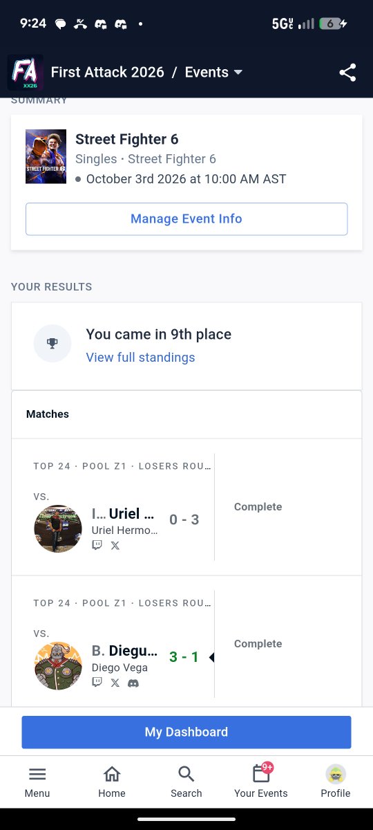Max3eyes's tweet photo. Barely missed top 8. 
A little disappointed in myself, I played so passive for some reason today. Either way, It's still my best performance outside the Midwest. 

PR is such a nice place and First Attack 2026 was such an amazing experience, ahead of the curve on all fronts! https://t.co/U72DAuIIPd