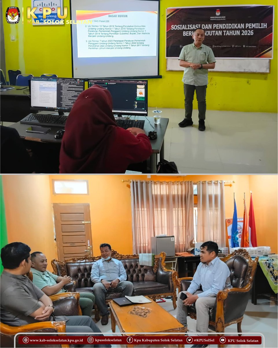KPUSolSel's tweet photo. #TemanPemilih, Jumat, 2 Oktober 2026, KPU Kabupaten Solok Selatan berkesempatan hadir di Kampus Politeknik Negeri Padang PSDKU Solok Selatan dalam rangka melaksanakan sosialisasi dan pendidikan pemilih bagi pemilih pemula.-- https://t.co/oig0IF0XRp
