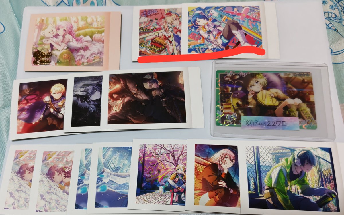 Ruri227E's tweet photo. プロセカ　ぱしゃこれ　7b8b
エピカ28c 27c
アニメイト特典　その他
交換

譲:画像1〜3枚目
求:画像4枚目記載（同段は画像のもののみ）

赤線2つはお譲り悩み中
男子は類との交換のみ
まとめての方優先、少数の場合ミニレター優先
なんでも検討 https://t.co/jU6qjEtqN4