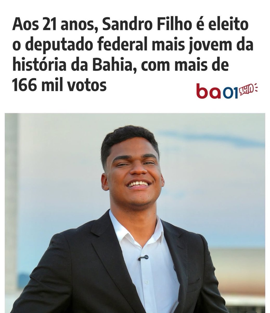 SandroFilhoBA's tweet photo. OBRIGADO POR CADA VOTO DE CONFIANÇA! https://t.co/NUAOqoyJpP