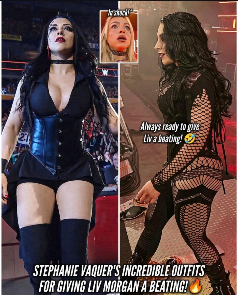 XiaSikoa's tweet photo. This is how our World Champion, STEPHANIE VAQUER, looks every time she steps out to give Liv Morgan a serious beatdown! 🔥

"La Primera" trends on social media and commands the spotlight with her incredible outfits every time she appears.

Without a doubt, Stephanie Vaquer always gets people talking with every WWE appearance! ❤️🔥