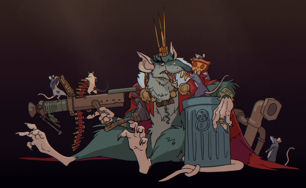 sneakygnida's tweet photo. mandatory rat king fanart https://t.co/v0otJxjj1v
