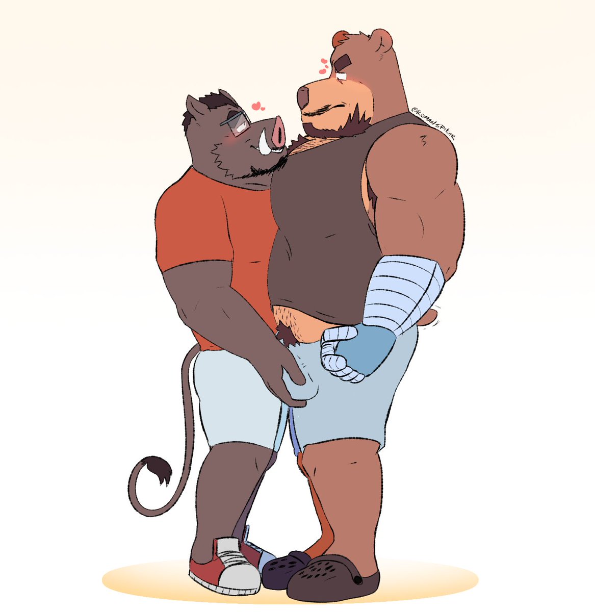 espinasucio's tweet photo. He likes to tease his boyfriend

 [OLD ART REPOST]

#bara https://t.co/6idVlHiu36