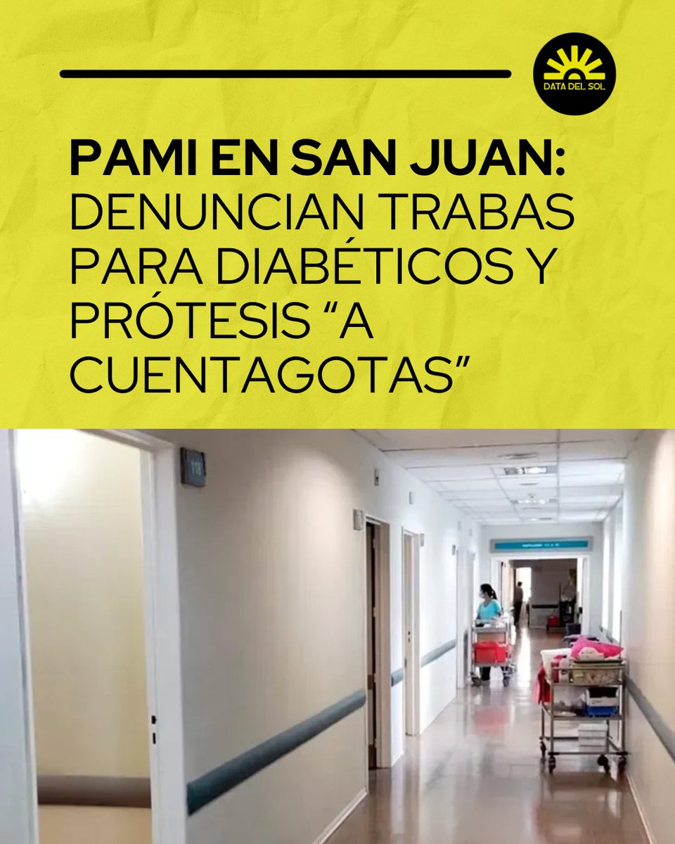 datadelsol's tweet photo. 🩺 Prestadores de PAMI en San Juan denuncian trabas para reempadronar pacientes con diabetes y dificultades para acceder a prótesis odontológicas.
PAMI confirmó nuevos requisitos para el padrón, aunque no reconoce oficialmente un límite diario de tres pacientes.
#SanJuan #PAMI https://t.co/59ZI2Ir8s1