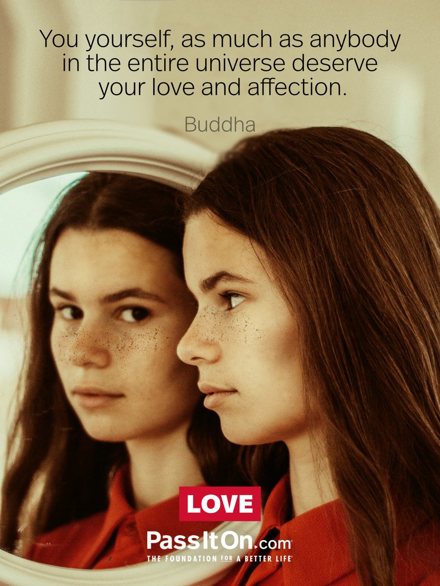 passiton_values's tweet photo. You yourself, as much as anybody in the entire universe deserve your love and affection. Buddha
#love #passiton https://t.co/wHsLIHnG4b