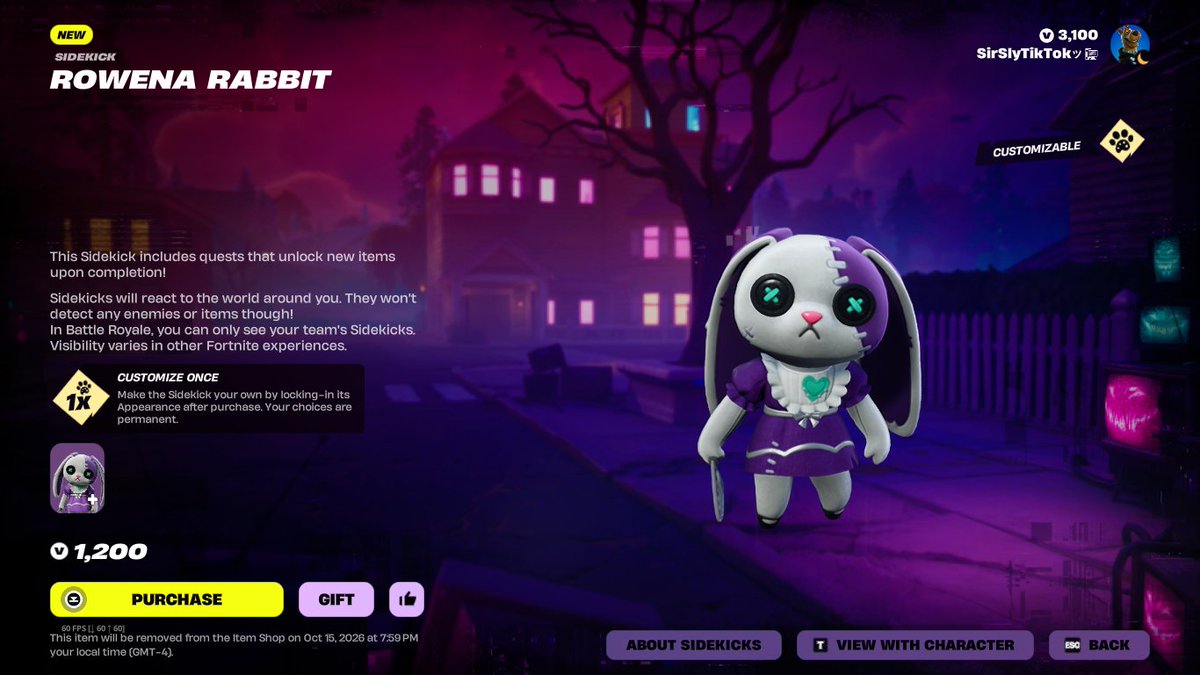 SirSly558433's tweet photo. *NEW* Rowena Rabbit Sidekick Fortnite Item Shop Of 10/4/2026 #fortniteitemshoptoday #rowenarabbit
https://t.co/DAguUTMZTE https://t.co/hMegazmTfg