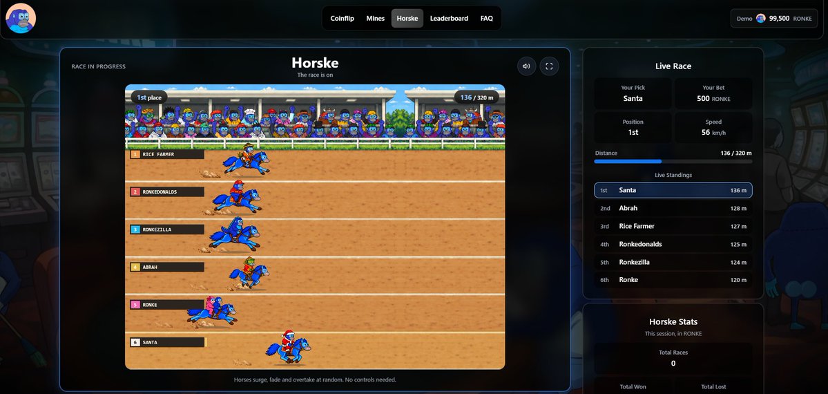 HorskeOnRonke's tweet photo. 🐴🔥 HORSKE KEEPS BUILDING AND BUILDING!

Another leak? The Horske team ain't sleeping we're cooking nonstop!

🎰Ronke Casino is looking WILD! Here's a little sneak peek of what we might be playing SOON!

Looks like Santa hopped on a horse, and guess what? 🎅I PICKED HIM AND WIN! https://t.co/GhZZpi1y7c