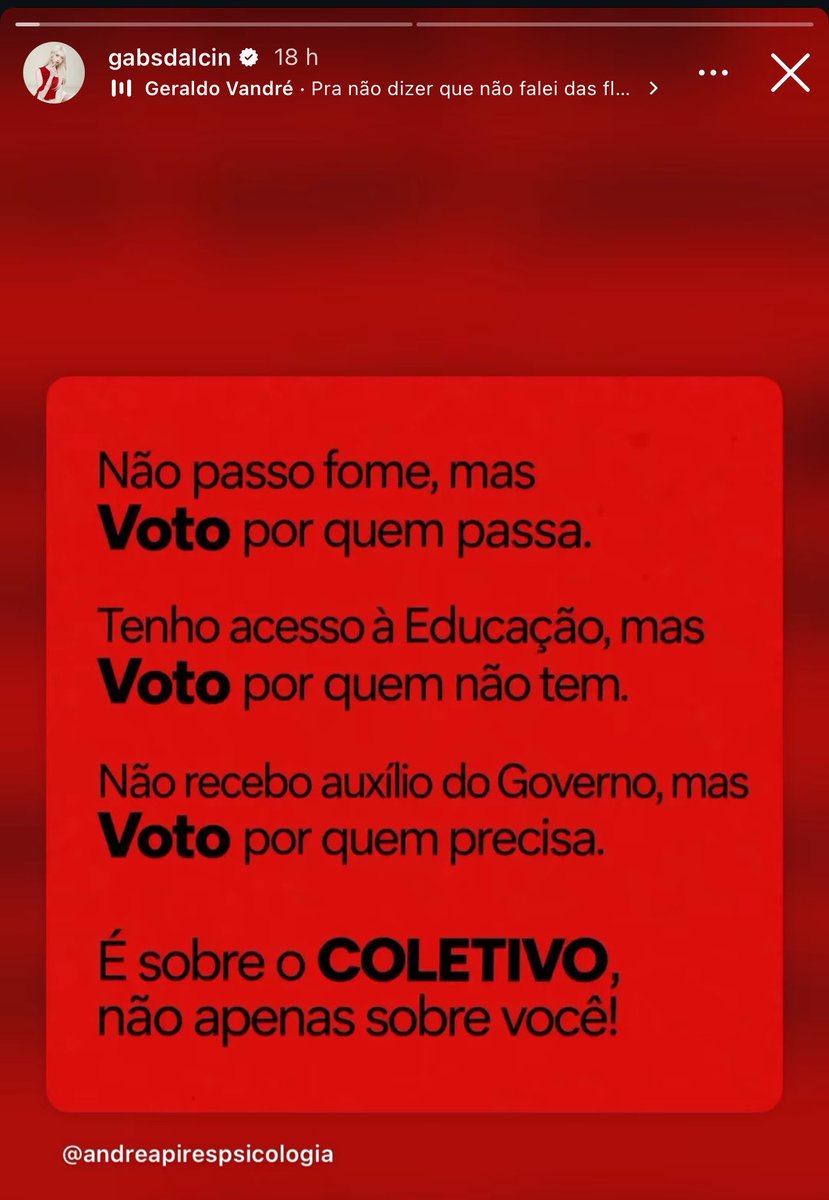 GirlgroupsBR's tweet photo. Gabi, do BLACKSWAN, compartilhou em seu Instagram uma publicação demonstrando apoio ao presidente Lula. ⭐️❤️ https://t.co/22RHgqWYPF