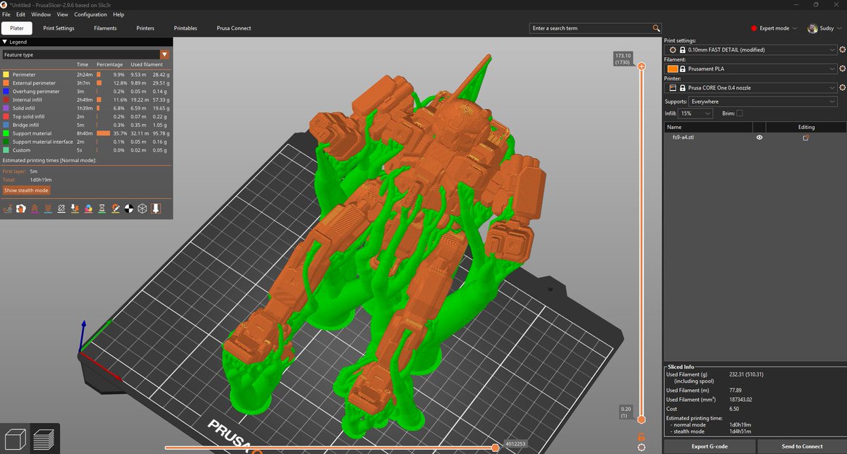 Sudsy0082's tweet photo. 28mm Light Mech Lance build continues on the Prusa...

...along with a platoon of Battle Armor on the Phrozen resin printer. https://t.co/dM0oMPOrqk