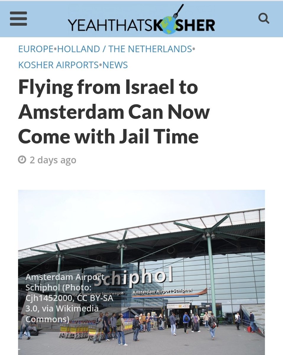 RabbiPoupko's tweet photo. Avoid Amsterdam at all costs.

A city that has more jail time for an item made by Jews in Judea that for possession of drugs and violent crime, is not a place for you or your family. https://t.co/DeSDMkPUPA