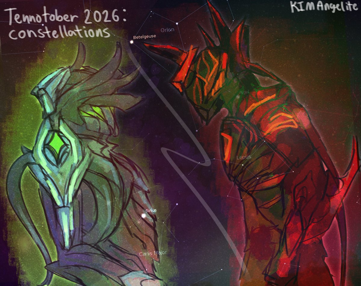 kimangelite's tweet photo. #Tennotober2026 day 4 - constellations🌠
 #warframefanart #tennocreate https://t.co/bSBRyttVIn