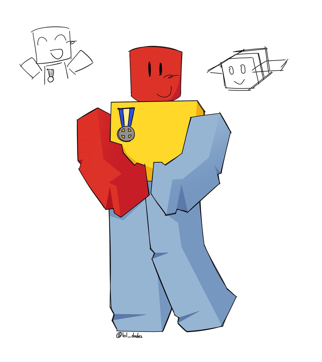 lol_dadez's tweet photo. Am I too late? This is Onett on Day 4. It took me so long to get the pose right, but it turned out kind of weird...
#robloxdevtober #robloxartㅤ #onett https://t.co/sKg3lwSuQW