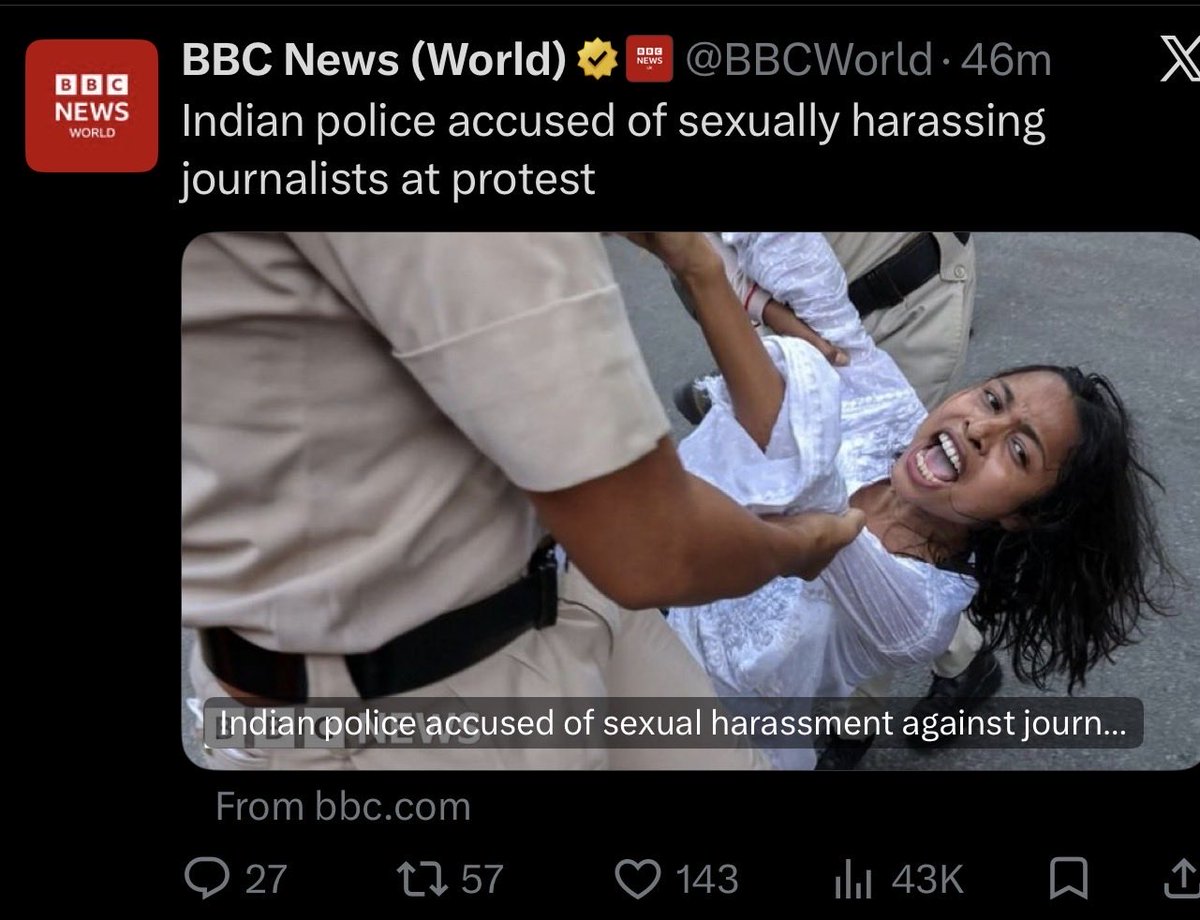 Dig_raw21's tweet photo. Here comes BBC , going one step ahead “Sexually Harassing” Journalist . Wait for Al Jajeera to close the loop of this left ecosystem. https://t.co/a3KTJzdXs9