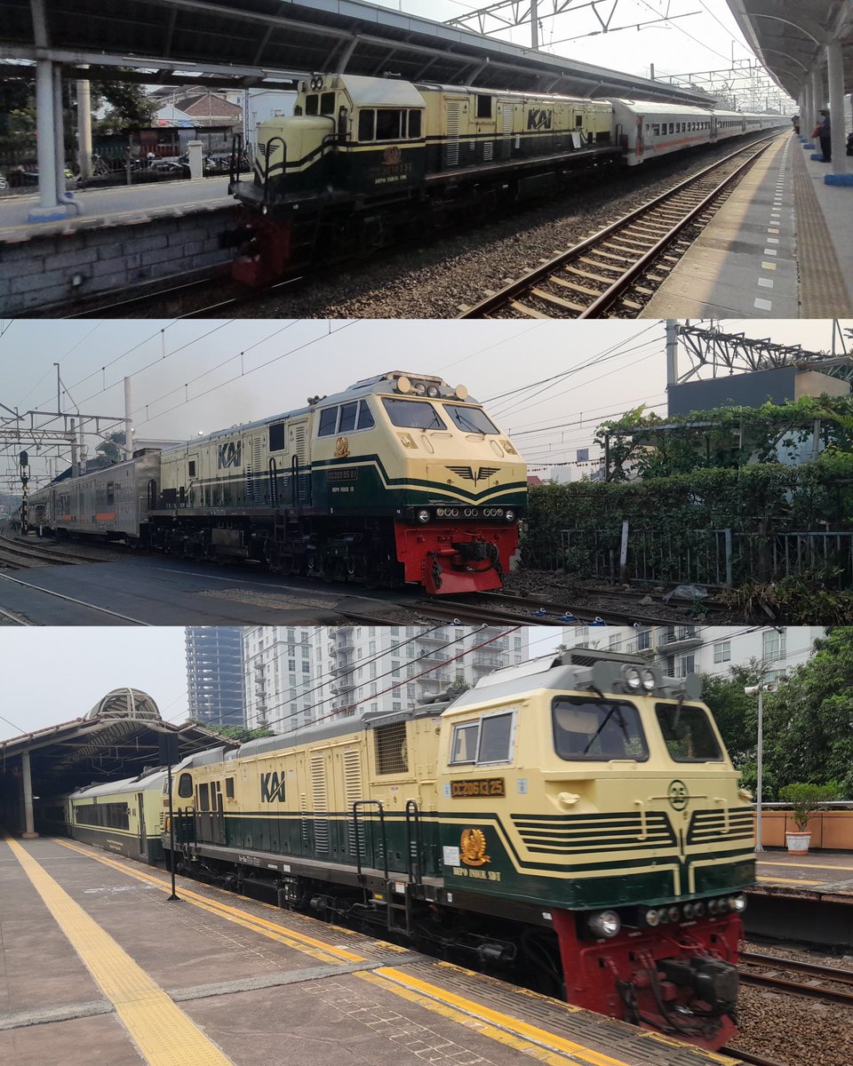 wira1517's tweet photo. (Lokomotif Nuansa Vintage) CC 201, CC 203, CC 206 dalam Transportasi Kereta Api Indonesia.
#fypシ゚viralシfypシ゚
#fotosepur
#keretaapi
#kai121_
#railfansindonesia
@irpsID
@argothrottle
@txttransportasi
@instrail_id
@GM_MarKA
@JavatrainID https://t.co/tHY1LLmnOI
