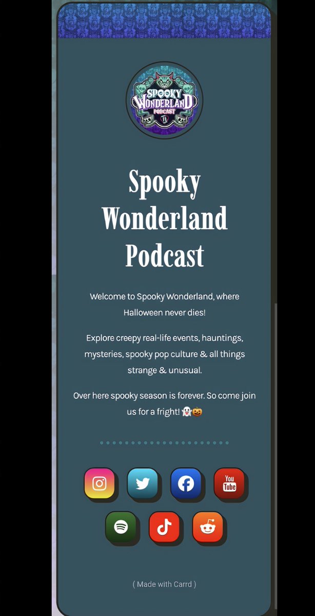 SpkyWonderland's tweet photo. Check out our bio for our new and improved Links Page! Where you can find our other social media accounts and Episodes!

#spookywonderlandpodcast #horrorpodcast #podcast #halloween #horror https://t.co/mLCF51aTYQ