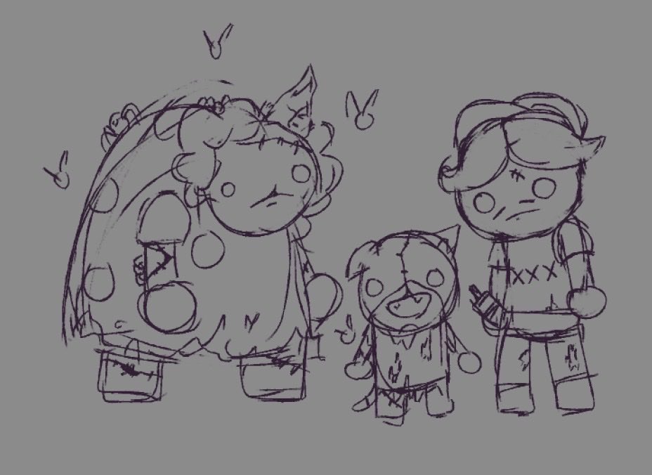 HippoLegs0412's tweet photo. Small family doodle 
#tboi #thebindingofisaac #mewgenics https://t.co/Hf9hfnAewP