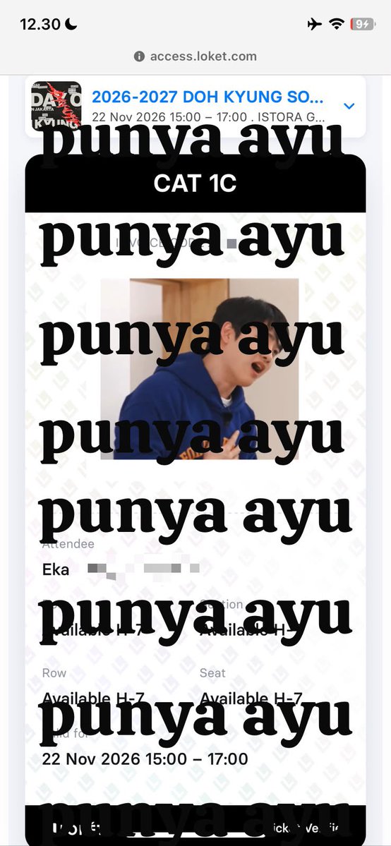 Lvili's tweet photo. Wts tiket do kyungsoo day off jakarta,
(Jualin ticket cust jaswar aku)
CAT 1C DAY 2 3.800k (nanti kukasih kontak wa nya kl mau coba nego)
Dijual karna udah dapet yang spesial day package (aku jg yg war in)
Trusted!
Masuk bareng dia
#dokyungsoo #dayoff #jakarta https://t.co/aL9SKs8tqu