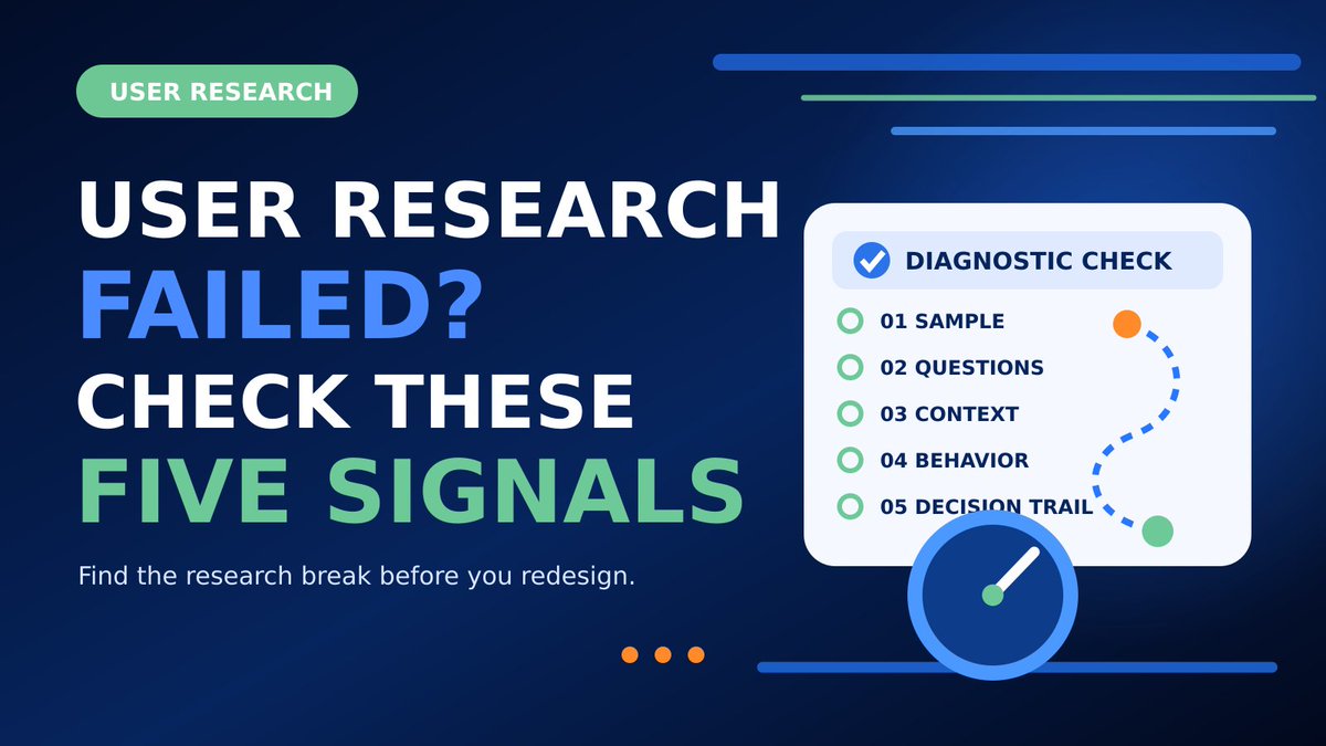 TGG_Birmingham's tweet photo. Conflicting user research does not always mean users are inconsistent. It often means the research setup needs debugging. https://t.co/HiZGj0ukML