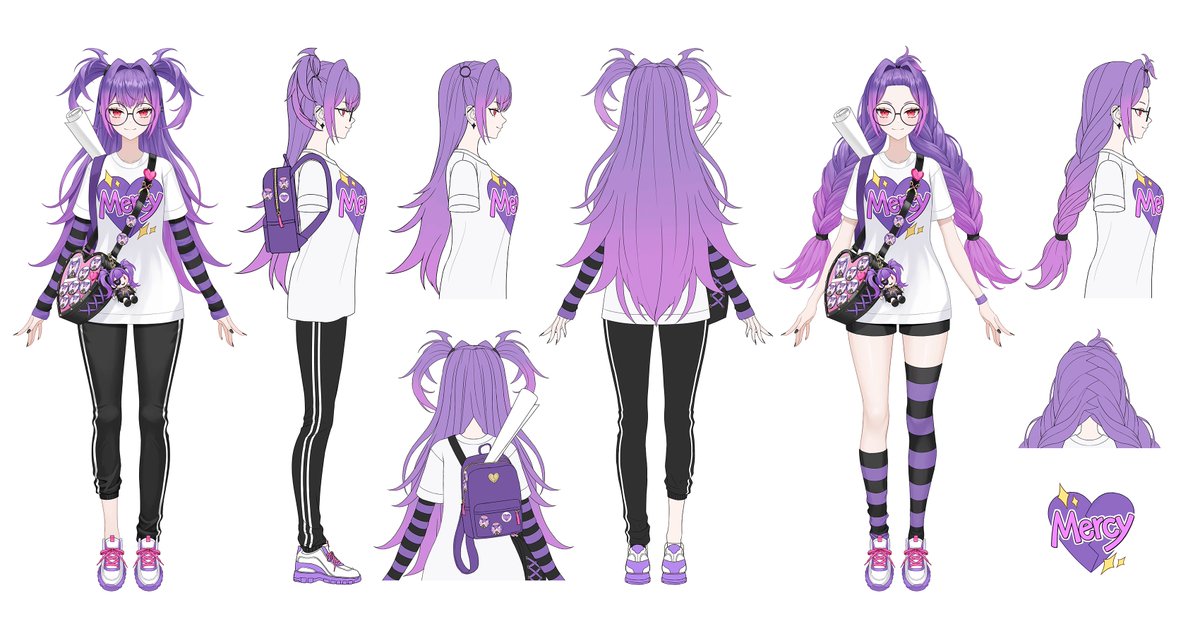 MercyModiste's tweet photo. hey 👋 just wanted to share a project that never got into fruition. 

it was a new costume called "otaku mercy" even though she didn't come to life, I still wanted to share her with snippets. 💜 https://t.co/STRJdkSOTN