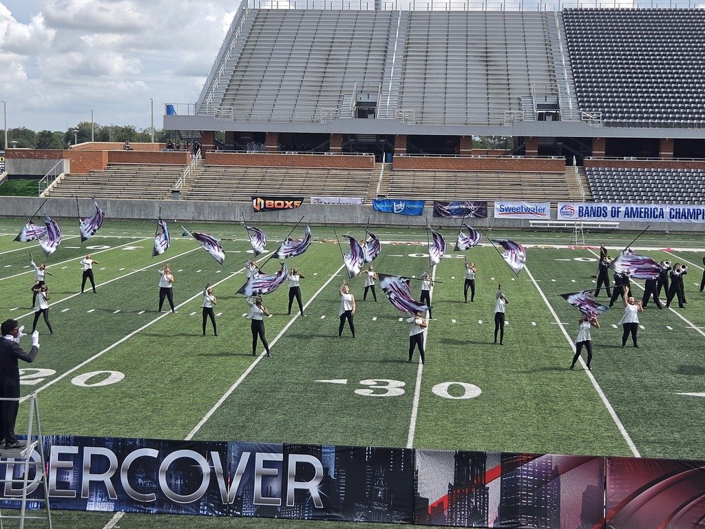 ManvelHS's tweet photo. A big Hoka Hey Shout out to the Manvel Band and Color Guard who performed in the Bands of America Competition on Saturday at Freedom Field. https://t.co/dCu1KjiJRt