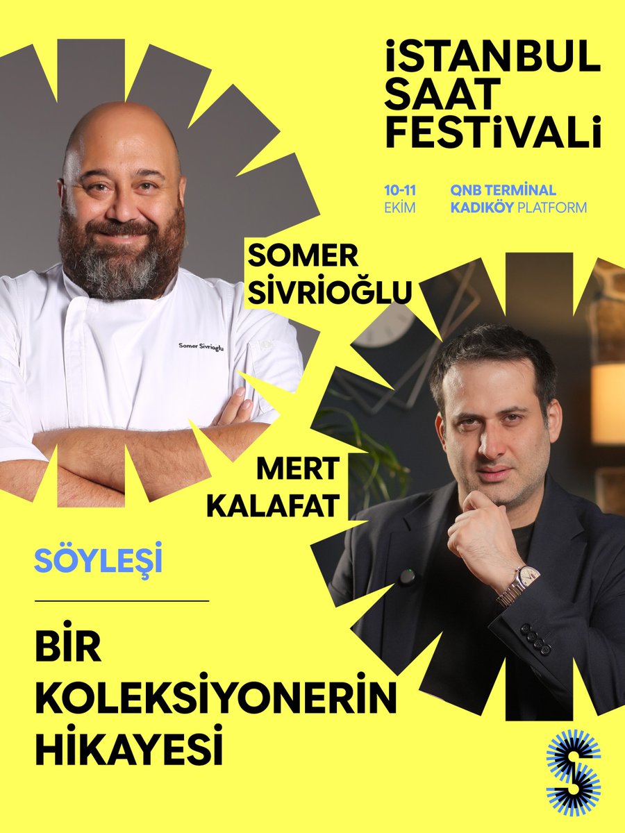 IstWatchFest's tweet photo. Bir Koleksiyonerin Hikayesi: @SomerSivrioglu 

Bir saat koleksiyonu yalnızca modellerden değil; anılardan, seçimlerden ve zaman içinde oluşan kişisel bir hikâyeden oluşur.

“Bir Koleksiyonerin Hikayesi”nde Mert Kalafat’ın konuğu, ünlü şef Somer Sivrioğlu. 
Saatlere olan ilgisini, koleksiyonunun nasıl şekillendiğini ve onun için özel anlam taşıyan parçaları konuşacakları bu özel söyleşiyi Pazar günü saat 13:00'te İstanbul Watch Festival’de dinleyin.

İstanbul Watch Festival
10–11 Ekim
QNB Terminal Kadıköy Platform

———
A Collector’s Story: @SomerSivrioglu  

A watch collection is made up of more than just timepieces; it is shaped by memories, personal choices, and a story that evolves over time.
In “A Collector’s Story,” Mert Kalafat welcomes renowned chef Somer Sivrioğlu as his guest.

Join us at Istanbul Watch Festival for this special conversation about his passion for watches, how his collection has evolved, and the pieces that hold a special meaning for him.

Istanbul Watch Festival
10–11 October
QNB Terminal Kadıköy Platform

#IWF26 #IstanbulWatchFestival
