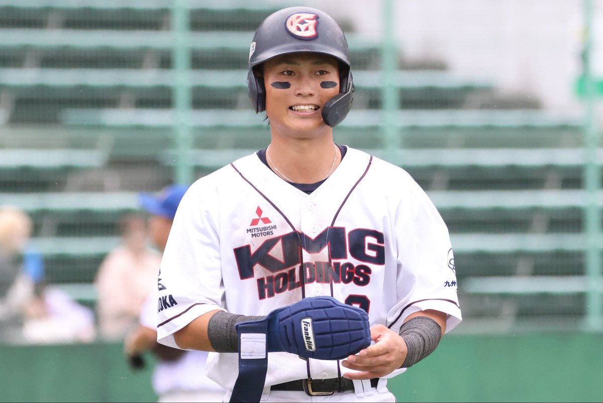 kmg_baseball's tweet photo. 日本選手権九州予選 2回戦突破!
昨日も熱いご声援をありがとうございました🗣️
第1代表トーナメントベスト4に入りました!
#KMG
|203 000 100 |=6
|000 000 000 |=0
#熊本ゴールデンラークス
【バッテリー】
○西山,川﨑 - 角田
【二塁打】
・河野 大朗 ・仁木敦司
・峯 圭汰 ・角田隆也
【本塁打】
・林 竜平(3回2ラン)