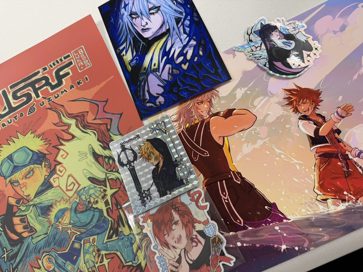 MayhamVT's tweet photo. Some cool art I got from a KH pop up event :3 https://t.co/pXPGsKAJ63