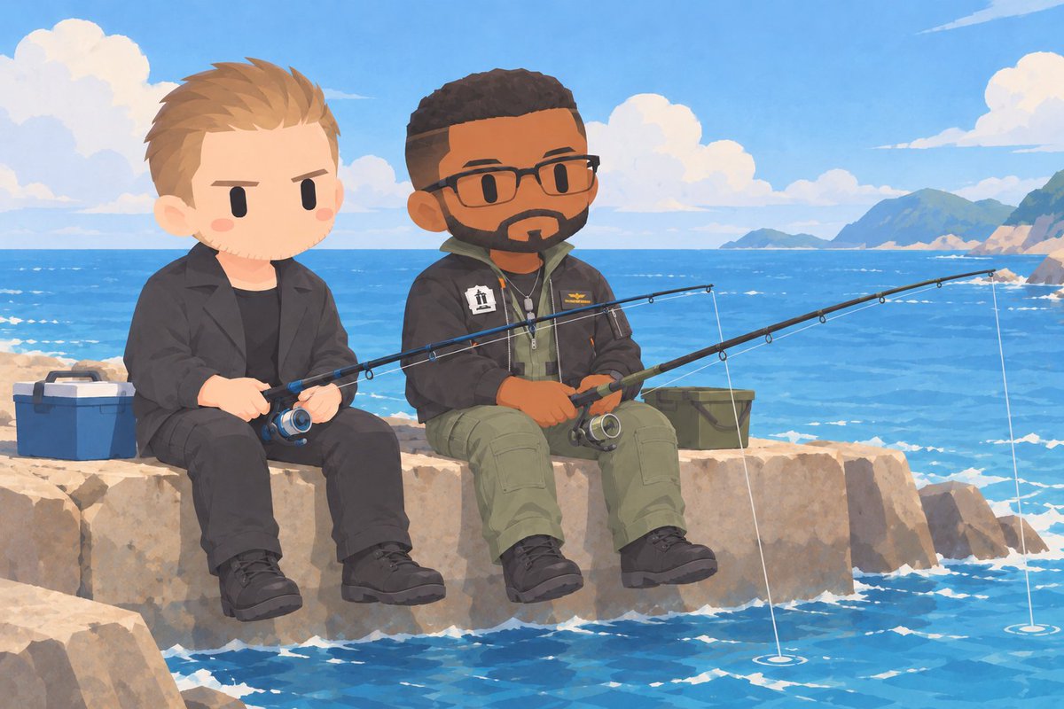 yuancommissar's tweet photo. 釣り組！🎣 シャーク隊の隊長とTeach!
#エースコンバット8 #AceCombat8 https://t.co/6daYZBHJkP