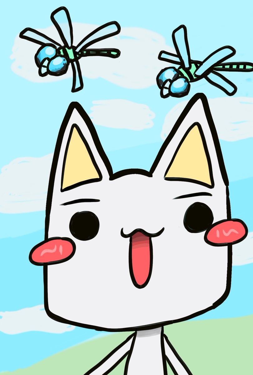 torosalmoon106's tweet photo. 秋晴れの空にトンボが飛んでるにゃー https://t.co/JMLAPat4z9