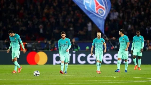dna_blaugrana's tweet photo. 🚨 FIM DE JOGO EM PARIS

Paris Saint Germain 4-0 Barça

O jogo de volta é daqui 3 semanas, no Camp Nou! 

Precisamos de um milagre! https://t.co/PfEsp2PmJb