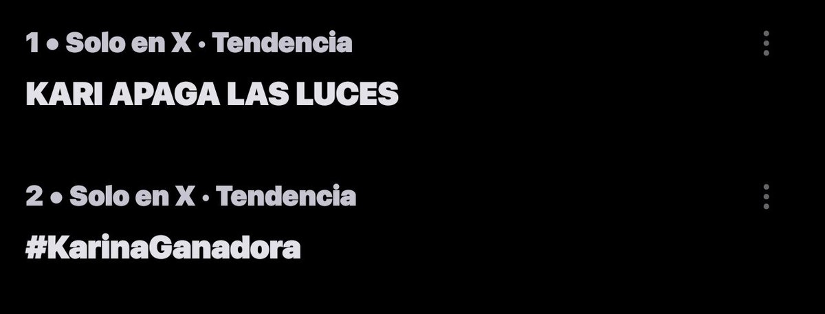 ErikaCanizaress's tweet photo. Y así cerramos la tendencia de esta noche.

¡Gracias a todos los que se sumaron para apoyar a #KarinaGanadora!

Ahora a enfocarnos en lo realmente importante: VOTEN POR KARINA EN VIX y https://t.co/75wNXwFI8d

KARI APAGA LAS LUCES
#LaCasaDeLosFamososMéxico #LaCasaDeLosFamososMX https://t.co/a2iCOUgh5L