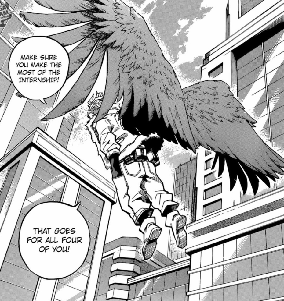 Mangaic2's tweet photo. I just noticed how HUGE Hawks’ wings are 😭 https://t.co/PAS3ht5OgV