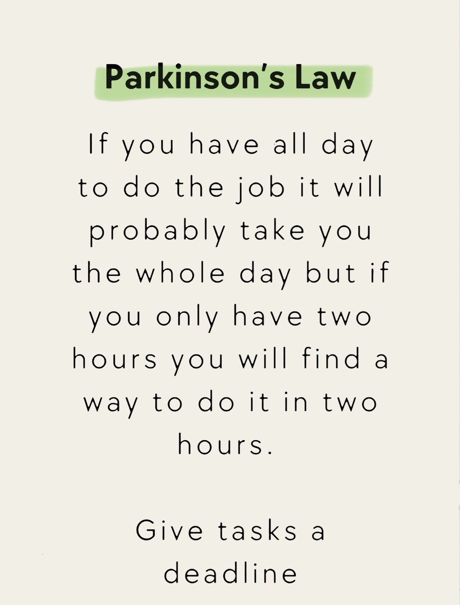 readswithravi's tweet photo. Parkinson’s Law: https://t.co/8CpjkM7Gy2
