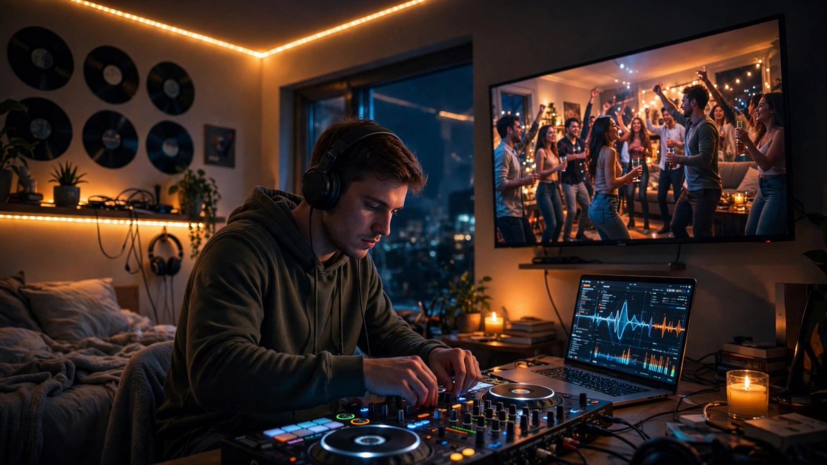 oncalldj's tweet photo. Bedroom DJs: your setup is already a venue. 

Stream live sets to house parties' TVs and keep 100% of your rate + tips. First 10 DJs get the $9/mo sub free for a year. 

https://t.co/eMIIm1Jksv #DjLiveMix https://t.co/4OOTrQIu0J