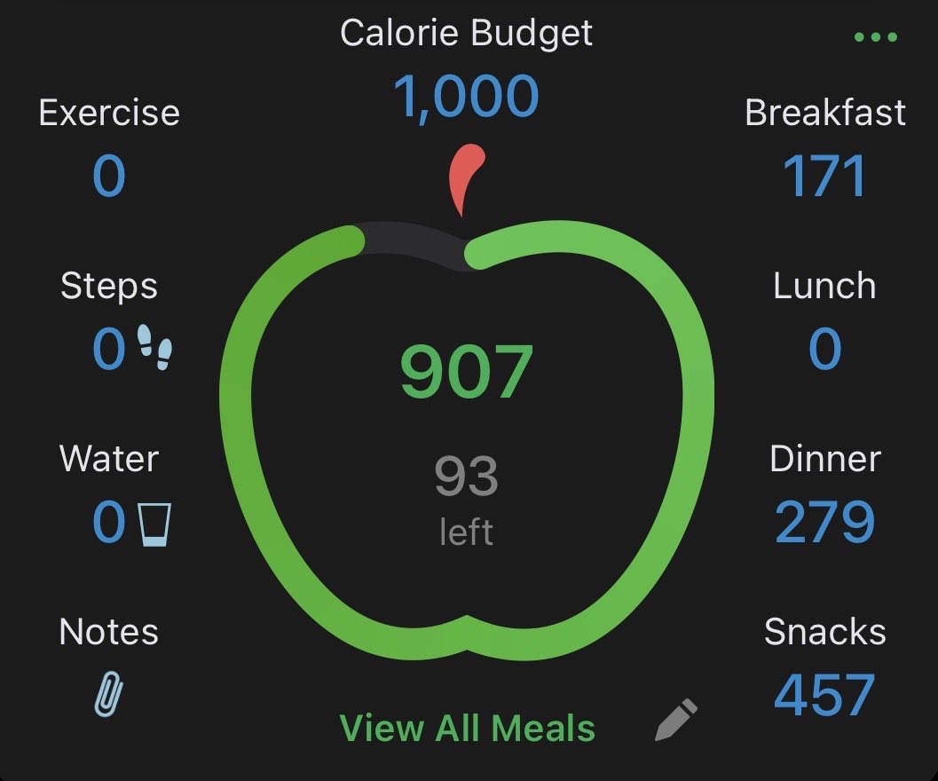 bellesuffering's tweet photo. cals &amp; steps today.. i went to the store &amp; got more steps i just forgot my phone at home so it didn’t count them https://t.co/kpJKp6nyzI