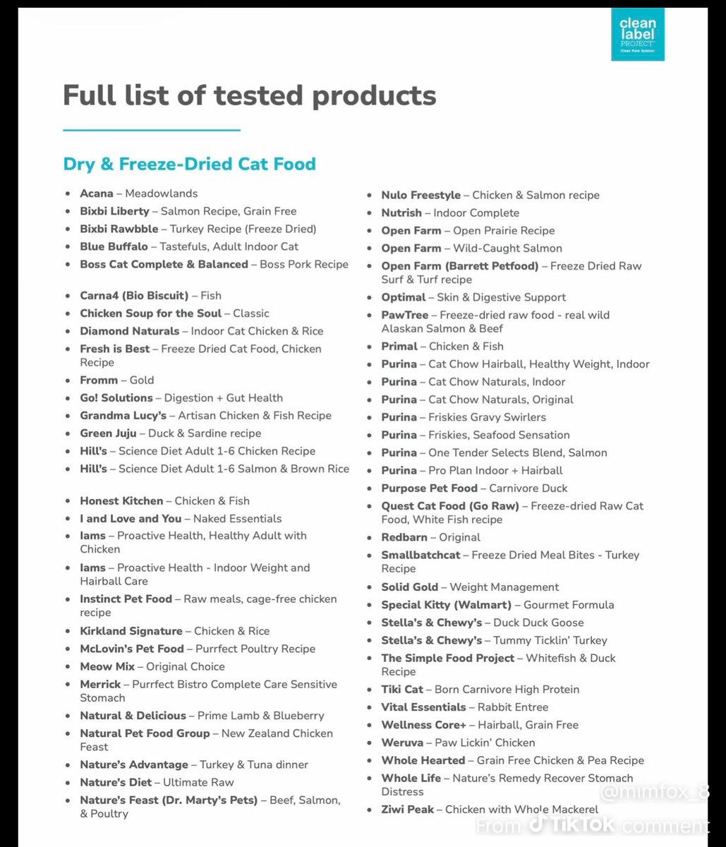 Sketchycrow's tweet photo. @pubity Here is a list of all the (bad) tested products for those curious https://t.co/IddVAFapaD