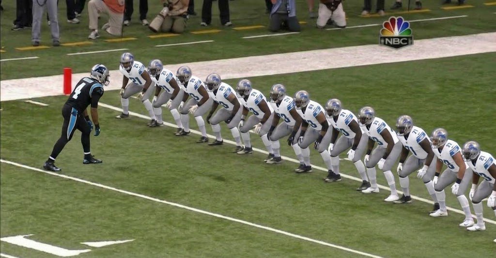 barstoolsports's tweet photo. How the Lions need to guard Tetairoa McMillan in the 2nd Half https://t.co/iWn3xX0q84