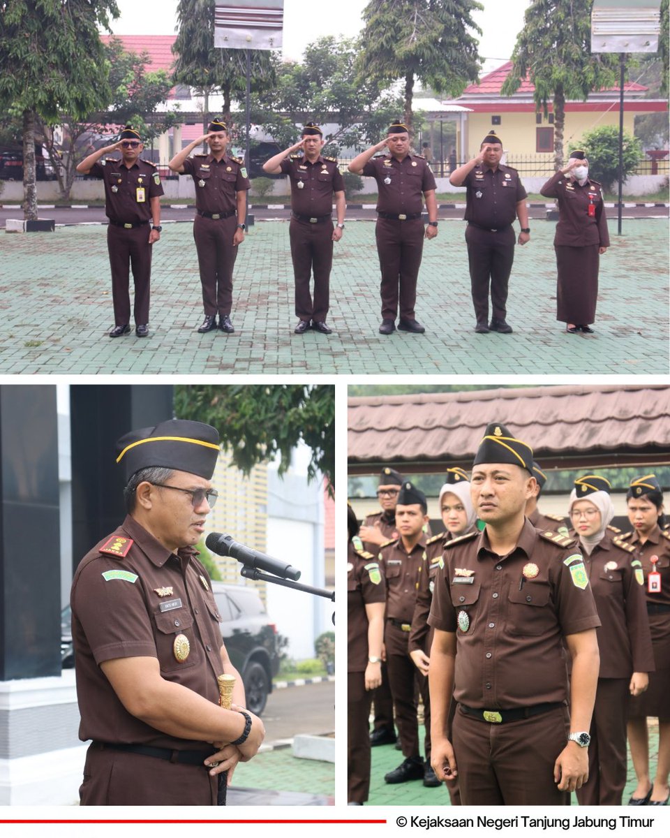 KejariTanjabTim's tweet photo. Senin, 05 Oktober 2026 pukul 07.30 Wib, bertempat di halaman Kantor Kejari Tanjab Timur telah dilaksanakan Apel Kerja yang dipimpin oleh Kepala Kejaksaan Negeri Tanjung Jabung Timur (Anto Widi Nugroho, S.H., M.H.) diikuti oleh jajaran pegawai dan PPNPN Kejari TanjabTimur. https://t.co/eqDH3KetzO