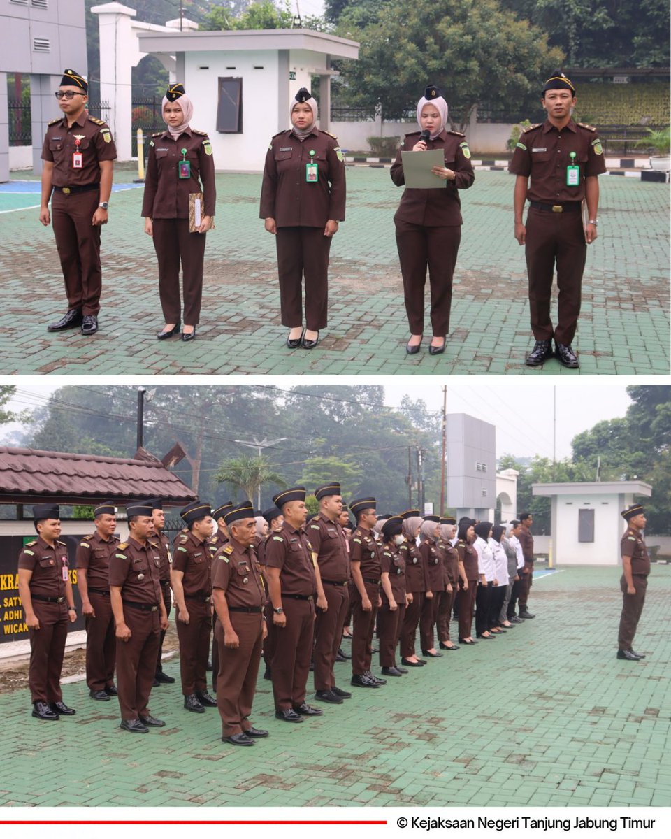 KejariTanjabTim's tweet photo. Senin, 05 Oktober 2026 pukul 07.30 Wib, bertempat di halaman Kantor Kejari Tanjab Timur telah dilaksanakan Apel Kerja yang dipimpin oleh Kepala Kejaksaan Negeri Tanjung Jabung Timur (Anto Widi Nugroho, S.H., M.H.) diikuti oleh jajaran pegawai dan PPNPN Kejari TanjabTimur. https://t.co/eqDH3KetzO