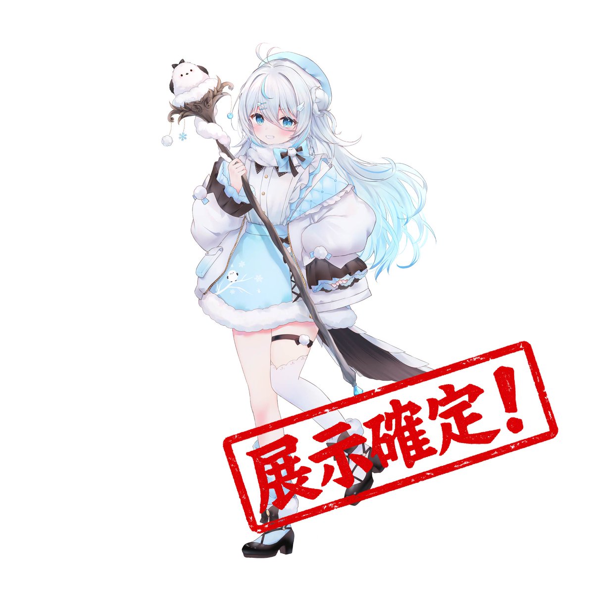 fruit_pot's tweet photo. 【展示確定】 
Vtuber×水族館コラボイベント企画におきまして
雪ノ精くもち さん（@YukinoseKumochi）の3体目の等身大パネルの展示が確定になりました https://t.co/ryaIwoNTmV