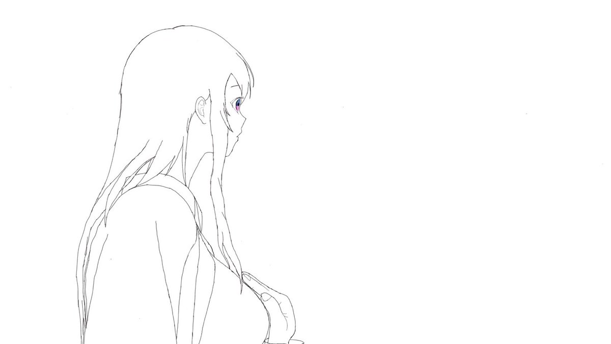 shigure_kzmt's tweet photo. おんぷちゃんのところは線画完成…… https://t.co/qocMfDuUe0