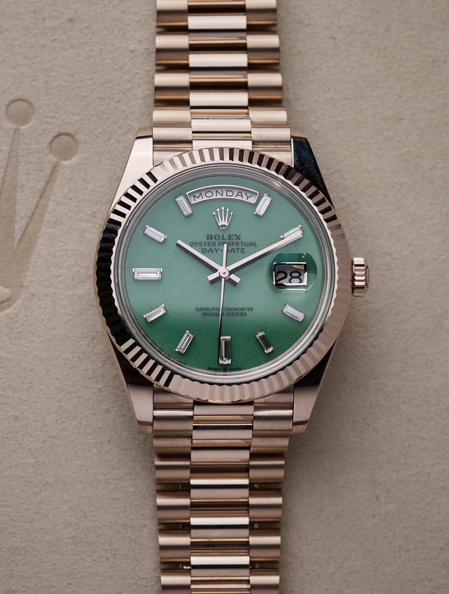 Rolexclocks's tweet photo. Rolex Day-Date green aventurine dial https://t.co/bLCZdcoR1K