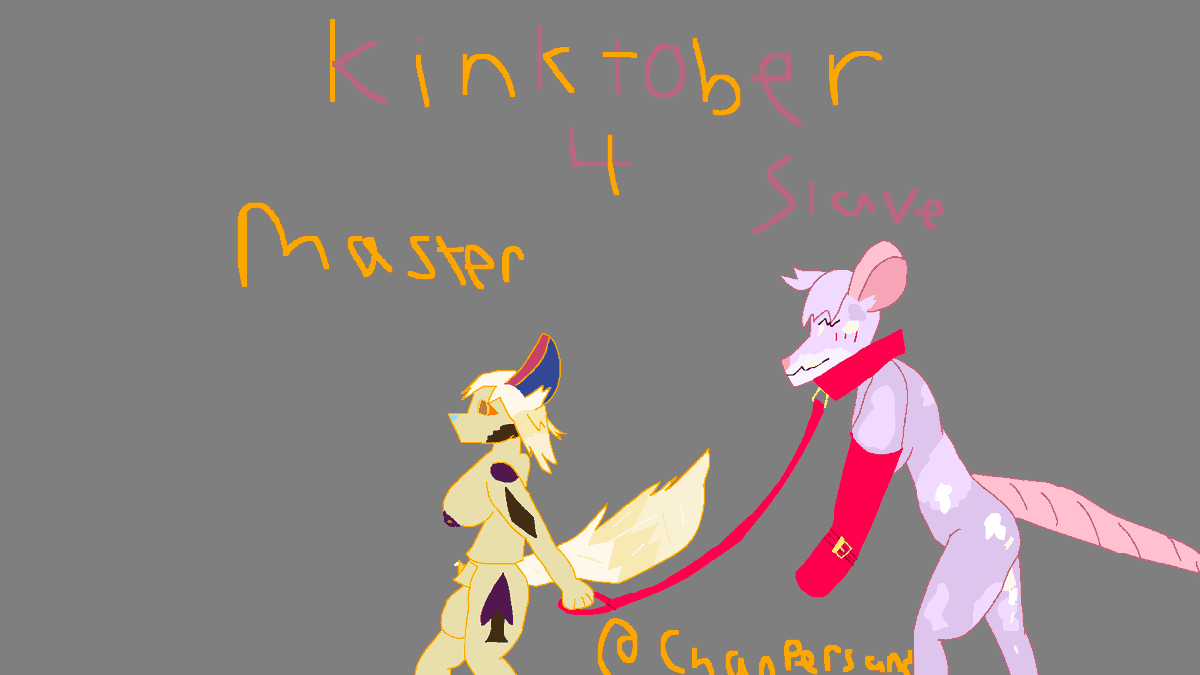 Chanpersand's tweet photo. #kinktober day 4 Master-Slave
featuring OC from my goat Frozalic &amp; also CpC
less "master" and more "dom" but the point still stands that one of them is under the control of the other~
very hot personally I do thinkI'll be drawing more Macamouse https://t.co/3Y9UByFoaw